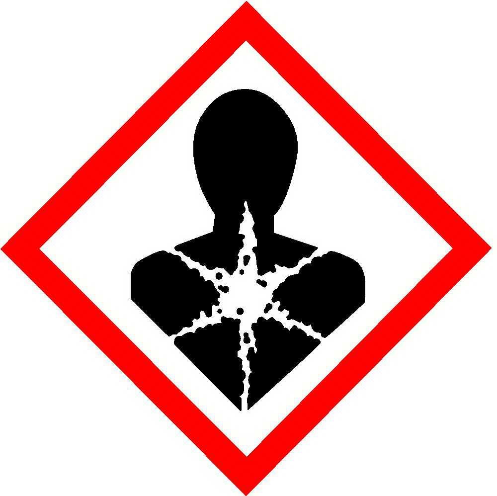 H317 Pode provocar uma reacção alérgica cutânea. H335 Pode provocar irritação das vias respiratórias.