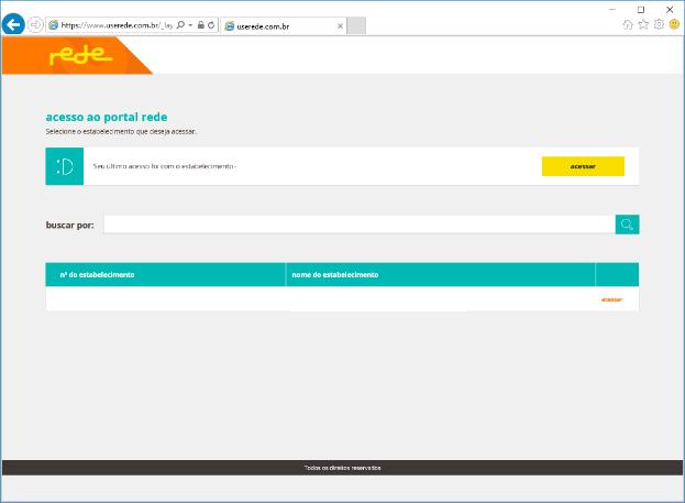 4.8 Página Inicial do Portal Redecard/Userede após autenticação Após a autenticação, será apresentada
