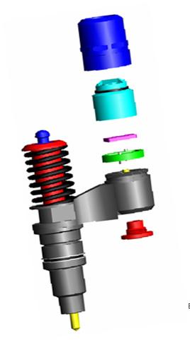 MANUTENÇÃO NAS UNIDADES UI - SISTEMA BOSCH - SCANIA / VOLVO 1º ETAPA Assim como na unidade UP, as partes: CORPO DA BOMBA, CAPA DO BICO, CAPA DO MAGNETO ELETRICO, PLACA e PLACA INTERMEDIARIA passar