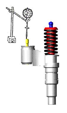 3º ETAPA Regular a altura da AGULHA DA VÁLVULA MAGNETICA NO CORPO da Unidade Usando uma base magnetica e um relogio comparador centezimal Coloca-se a AGULHA DA VÁL.