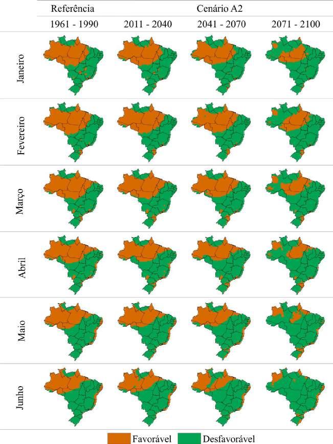234 Impacto das mudanças climáticas sobre a distribuição geográfica das ferrugens do milho Figura 4.