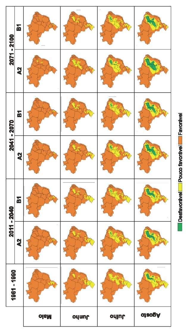 252 Impacto potencial das mudanças climáticas sobre a distribuição geográfica do