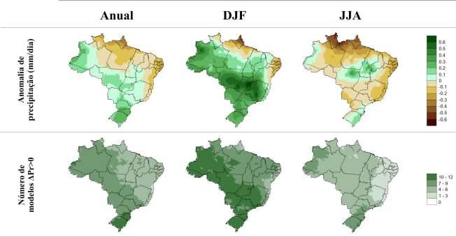 48 Projeções de variáveis climáticas de interesse agrícola para o Brasil ao longo do século 21 Figura 22.