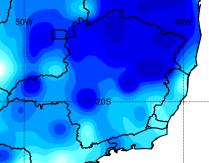 acumulada dos meses de novembro a janeiro nos dois períodos de estudo.