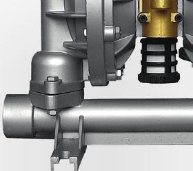 31,5 pes³/min Entrada e saída. ø 1 1/4 Rateio. 1/1 Peso: 43 kg Medidas: (A) 620 mm x (L) 440 mm 185 9193 9195 9196 Em alumínio, pneumática, para água. Vazão livre.