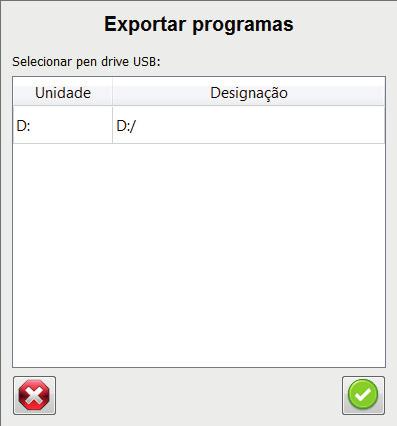 6 Transferir nova lista de programas para o VITA V60 i-line A lista de programas alterada na tabela à direita pode ser exportada para a pen drive USB e importada para a VITA V60 i-line. 6.