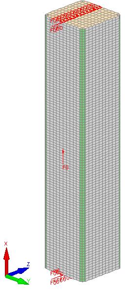 Capítulo 4 Modelação numérica elemento é feita com a conexão de quatro pontos, tentou desenvolver-se a curva através de pequenas retas.