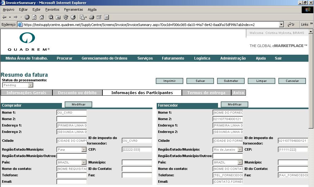 3.3. Informações dos Participantes A seção Informações dos