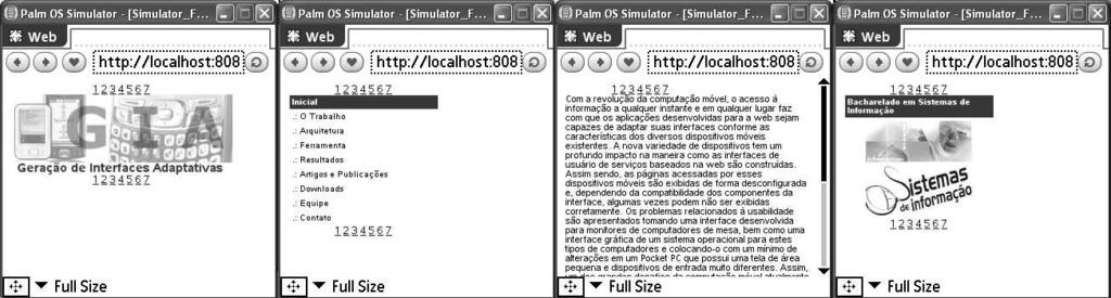 Figura 3 Interface visualizada no browser Internet Explorer 6.