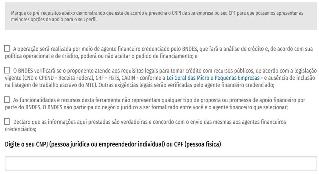 Como solicitar o financiamento?