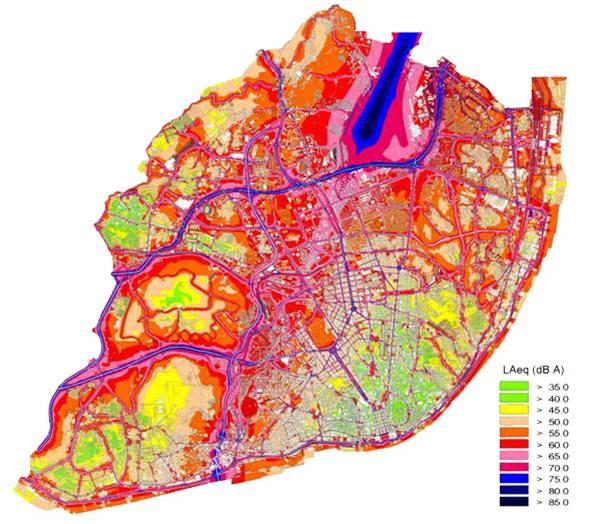 Mapa de Ruído Diurno Lx Fonte: http://lisboaverde.cm-lisboa.