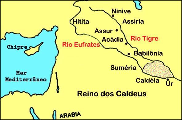 Caldeus, na Mesopotâmia e descentes de Sem (semitas).