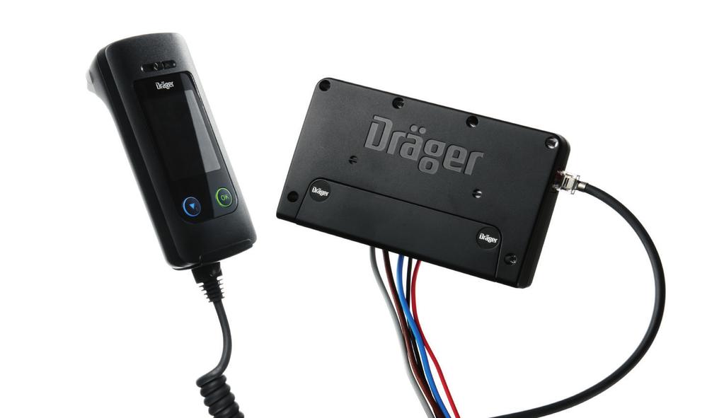 Dräger Interlock 5000 Etilômetro integrado à ignição O Dräger Interlock 5000 é um etilômetro ligado a um imobilizador veicular Uma medição simples do nível alcoólico permite uma direção segura Ele