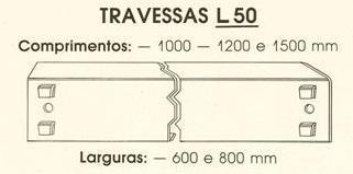TRAVESSA L50 SUC U33 SIMPLES / DUPLA COLUNA U33 0280.22 600MM 1 12 5.