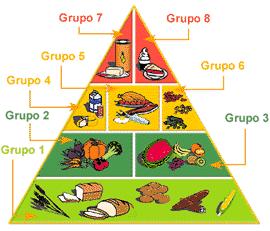 A pirâmide alimentar será construída pelos alunos em papel pardo ou cartolina na forma de