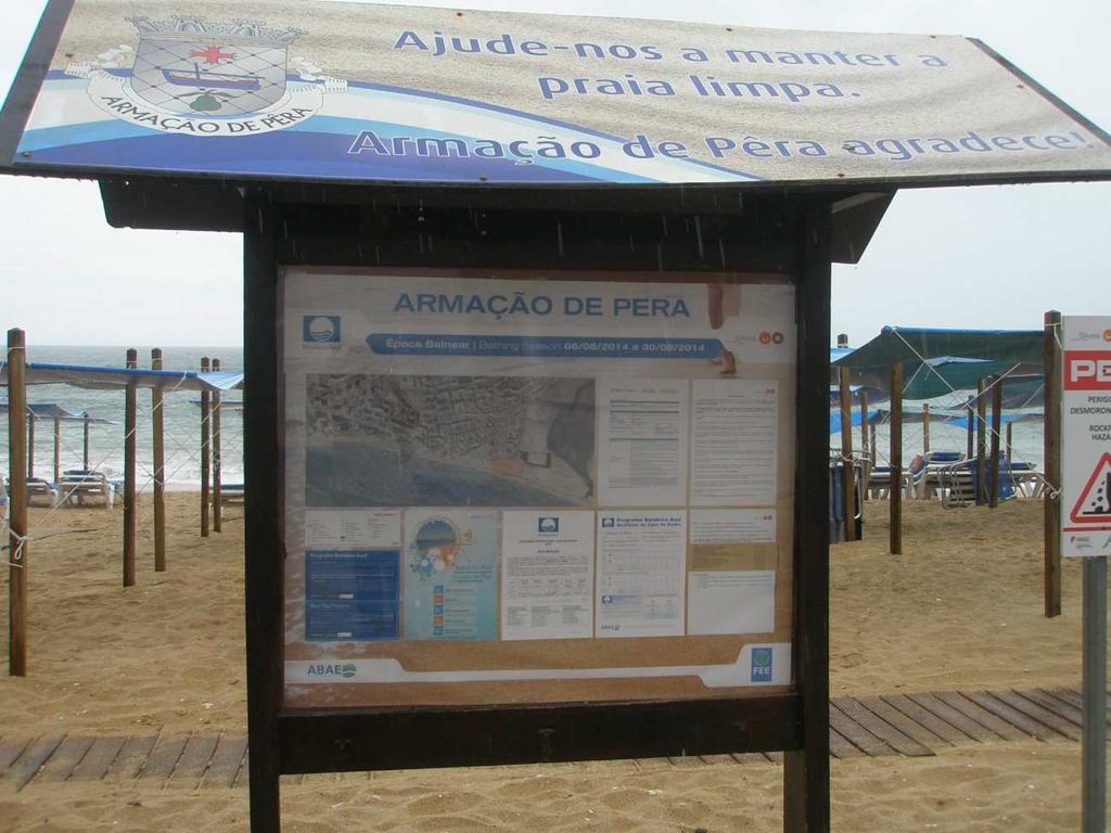 FICHA DE VERIFICAÇÃO DE PAINEL(EIS) DE INFORMAÇÃO Todas - Itens gerais Item/documento em falta Considerações - Código de Conduta da praia - Edital de Praia da Marinha (ambos os documentos