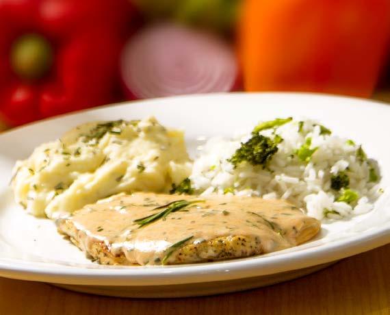 $24,90 SEGUNDA johnny chicken breast Ao molho branco com ervas.