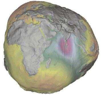 Forma e Dimensões da Terra Geoide (vídeo) Superfície formada através de uma prolongação do nível médio dos mares para o interior dos