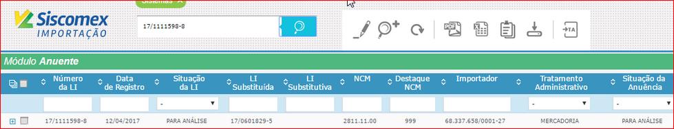 LI Substitutiva - SFPC/2 Nas LI s substitutivas, a análise pela SFPC deverá ser efetuada apenas que LI s que foram deferidas. Elas não podem ter acréscimo na quantidade autorizada.