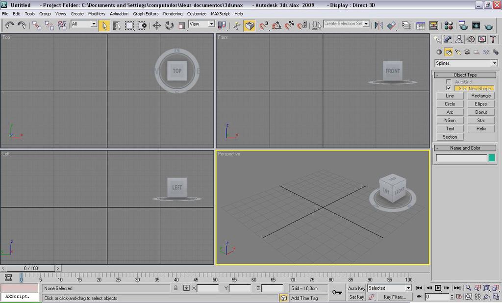 SHAPES 2D CRIAÇÃO, RENDERIZAÇÃO E TRANSFORMAÇÃO EM 3D. PROF. Roberto Bispo COMUNICAÇÃO DIGITAL 1 Vamos entender o conceito 2D do 3DS MAX.