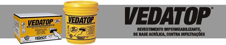 VEDATOP é um revestimento modificado com polímeros acrílicos de alta aderência e impermeabilidade.