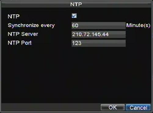 3. Clique no botão Configurar ao lado do NTP para entrar no menu de configurações do NTP mostrado na Figura 8. Figura 8. Menu de Configurações do NTP 4.
