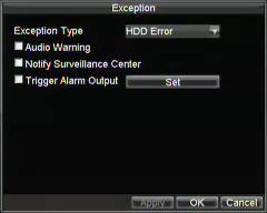 inicializado ou em um estado anormal. Como configurara os alarmes do HDD: 1.