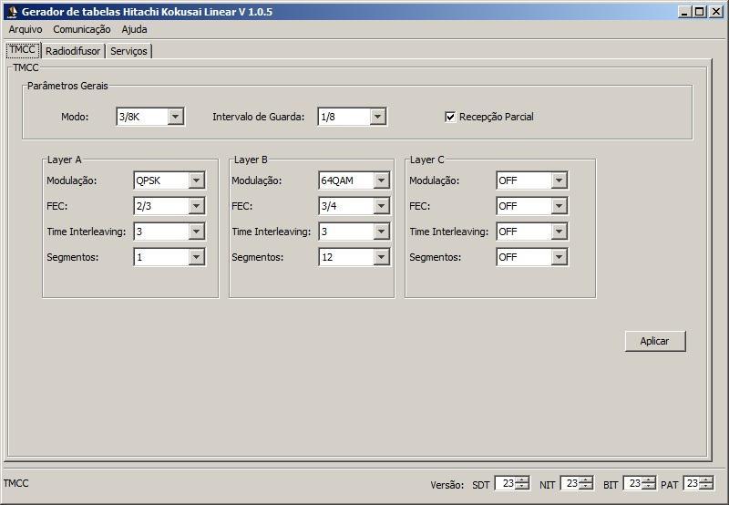 Configuração MUX