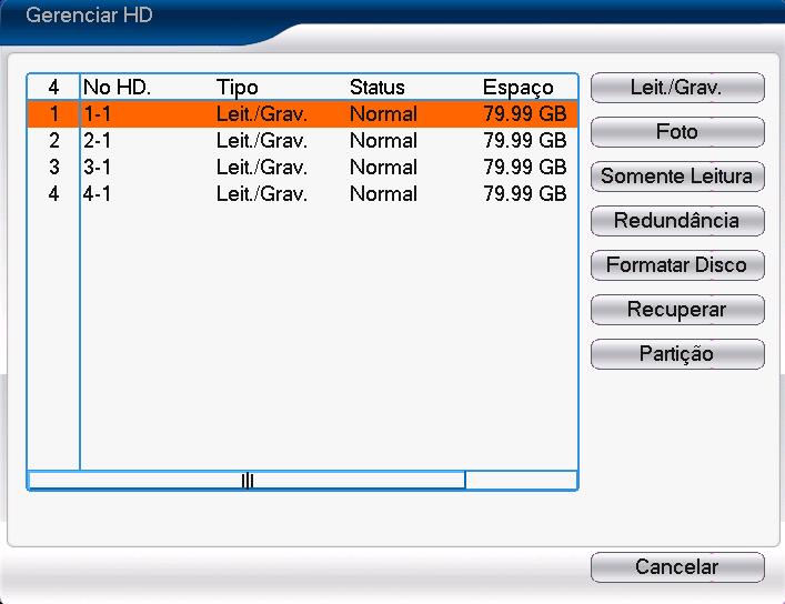4.5.1 Gerenciamento de disco rígido (HDD) Configurar e gerenciar o disco rígido.