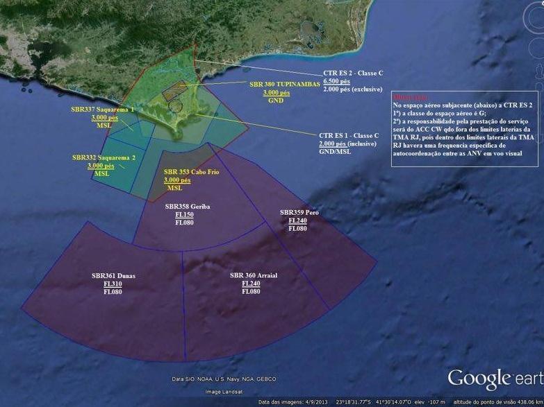 3.3 Áreas de Operações Aéreas de Aeronaves AF-1 Geralmente utilizada para operações aéreas das aeronaves do Esquadrão VF-1.