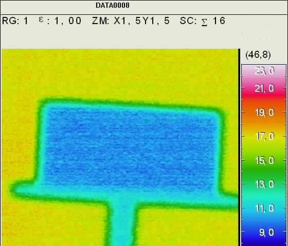 Adicionalmente determinaram-se, através de software específico do equipamento, os valores representativos da temperatura para cada