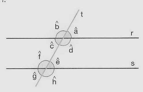 QUESTÃO 03 (Valor: 0,35) Na figura r//s e t é a reta transversal.