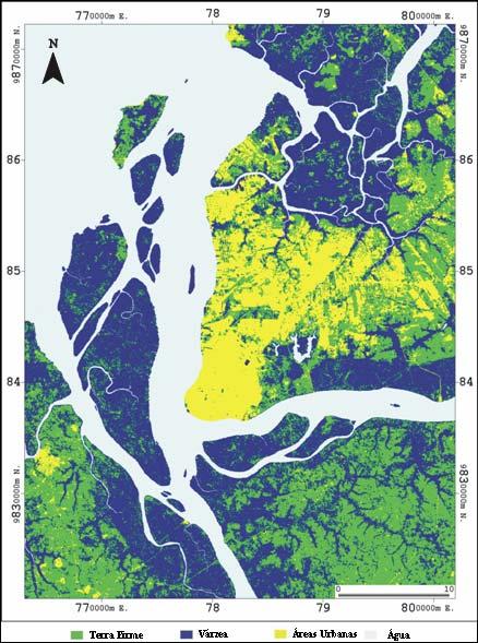 Assim, as imagens Landsat-7 foram usadas como base para elaboração do mapa de índices de sensibilidade ambiental a derramamentos de óleo.
