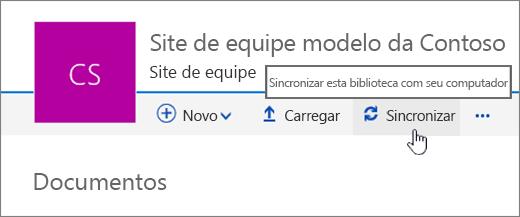 Sincronizar arquivos com o seu computador a partir de uma biblioteca de documentos Você pode sincronizar seus arquivos de SharePoint Online para uma pasta no computador onde você pode trabalhar