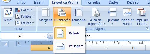 No modo de exibição Layout da Página, você ajusta sua planilha e vê as alterações na tela, antes de imprimir.