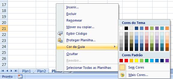 Podemos também Inserir ou Excluir células. a DICA A lista ao lado aparece quando clicamos com o botão DIREITO do mouse sobre uma CÉLULA.