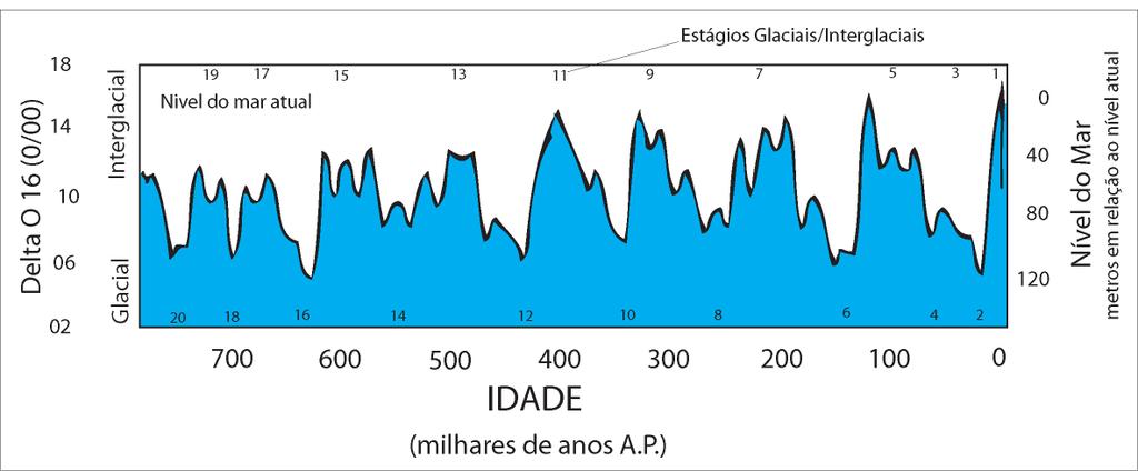 2.4 Evolução das Barreiras das costas da região sul do Brasil No Brasil, as variações do nível do mar no Quaternário têm sido consideradas o principal fator na construção das barreiras, resultando na