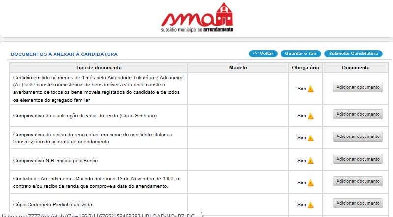 DOCUMENTOS A ANEXAR À