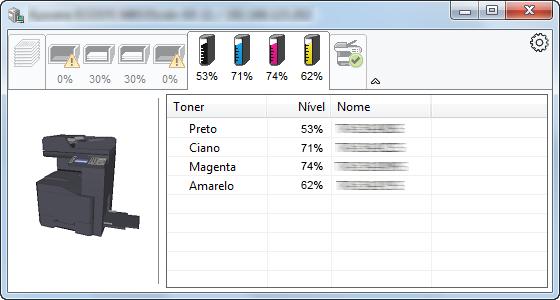 Imprimindo a partir do PC > Monitoramento do status da impressora (Status Monitor) Guia Progresso de impressão O status dos trabalhos de impressão é exibido.