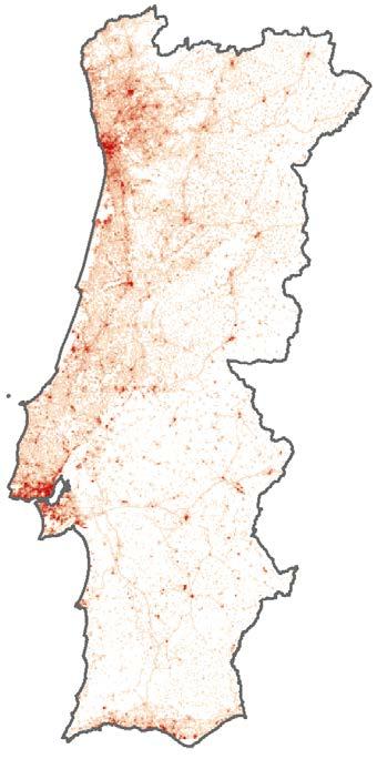 Territórios artificializados 2010 Percentagem por concelho Percentagem por célula de 1km 2 Concelhos Concelhos com maior área (ha) de TA* com menor área (ha) de TA com maior percentagem de TA com