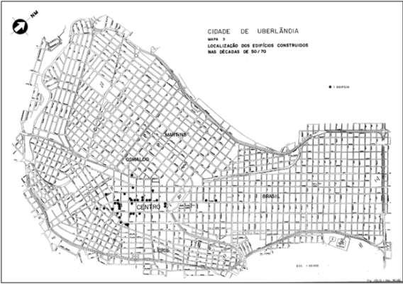 51 (i) A primeira fase relaciona-se ao início do processo de desenvolvimento da cidade e ocorre no período compreendido entres a décadas de 1950/70.