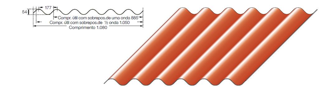 greca LC Chapas em polimglass greca, com passo de 143 mm.