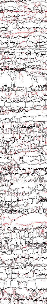c) mapa das fibras θ e γ (ferrita); d) mapa de