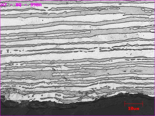 a)s31803 (borda superior) b) S31803 (borda inferior) c) S32304 (borda superior) d) S32304 (borda