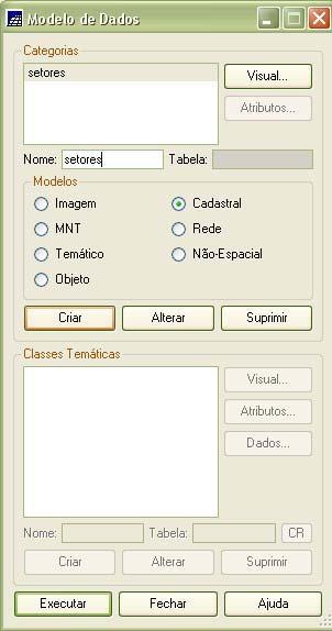 Antes de realizar a importação do arquivo, será preciso criar uma categoria do tipo CADASTRAL.