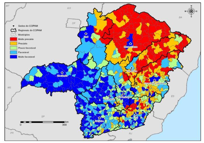 SETOR ELÉTRICO DO ESTADO DE MINAS GERAIS Mapa de renda per