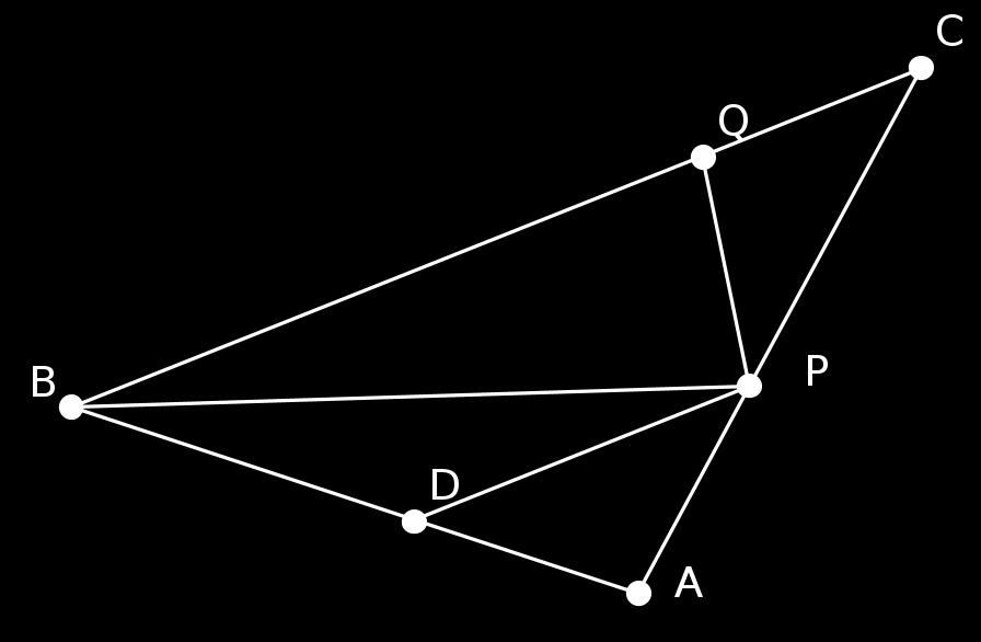 Como BC e DP são paralelas, temos (BP D) = (CBP ) = β, (AP D) = (ACB) = β.