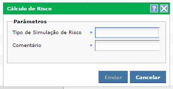 Tabela 18 Campo obrigatório para simular risco Campo Tipo de Simulação de Risco Comentário Escolher a carteira a ser simulada Nome da simulação a aparecer no monitor Após, clicar em, o participante