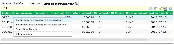 2.1. Consulta de parâmetros de cálculo de limites Para consultar as quantidades