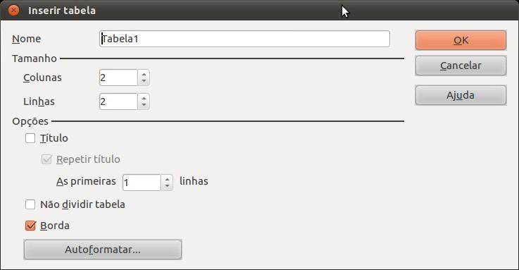 9 8.4.4. Adicionando Tabelas No Writer existe um menu exclusivo para tabelas, tendo em vista que este recurso é muito utilizado na hora de elaborar um bom documento.